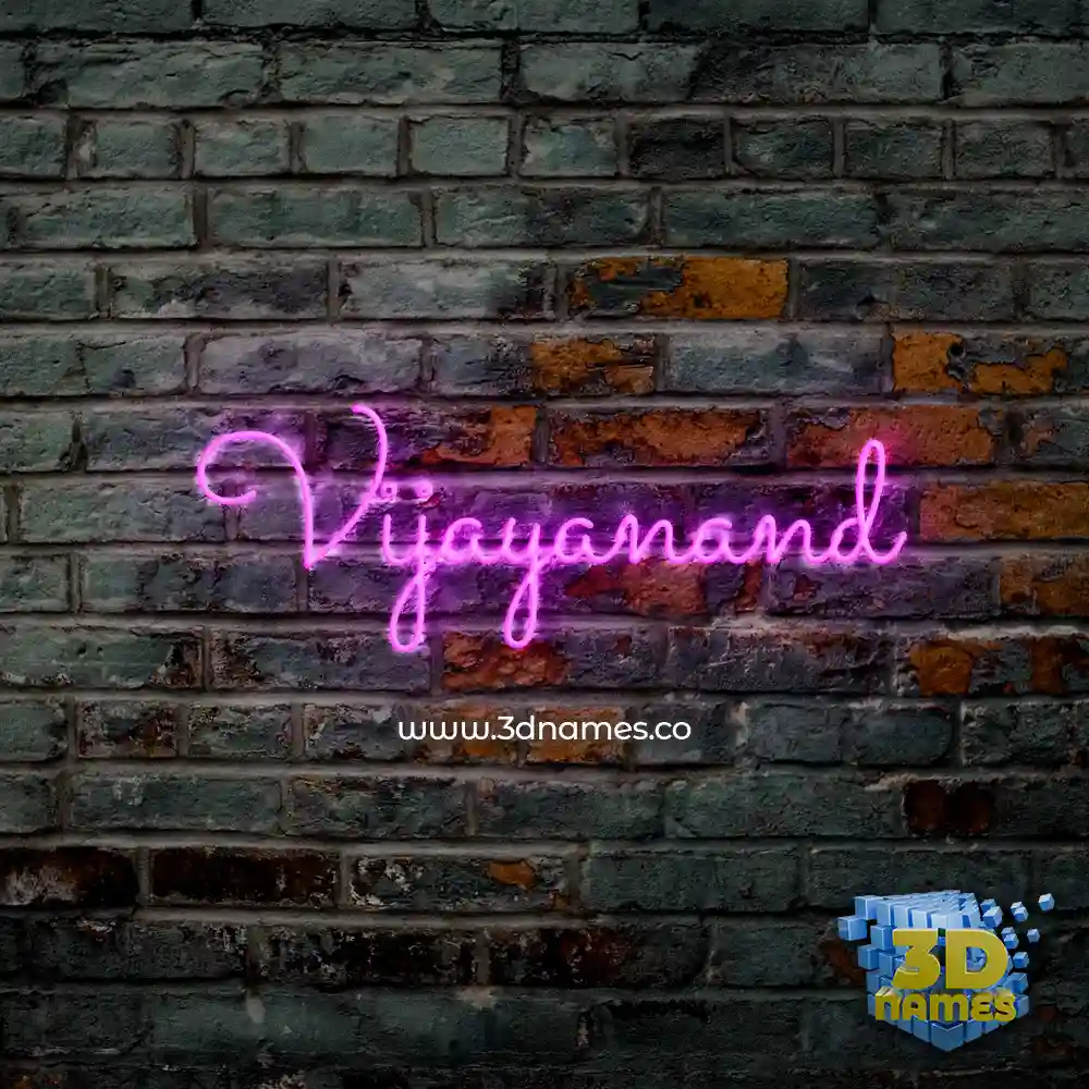 vijayanand in Pink Neon style - 3D name wallpaper