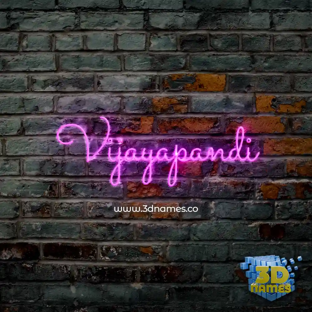 vijayapandi in Pink Neon style - 3D name wallpaper