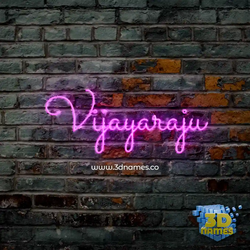 vijayaraju in Pink Neon style - 3D name wallpaper