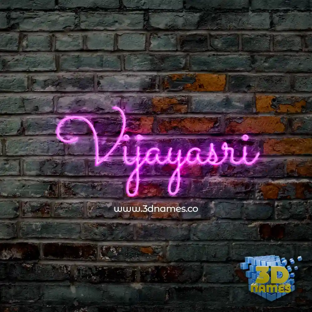 vijayasri in Pink Neon style - 3D name wallpaper