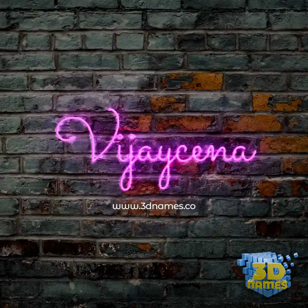 vijaycena in Pink Neon style - 3D name wallpaper