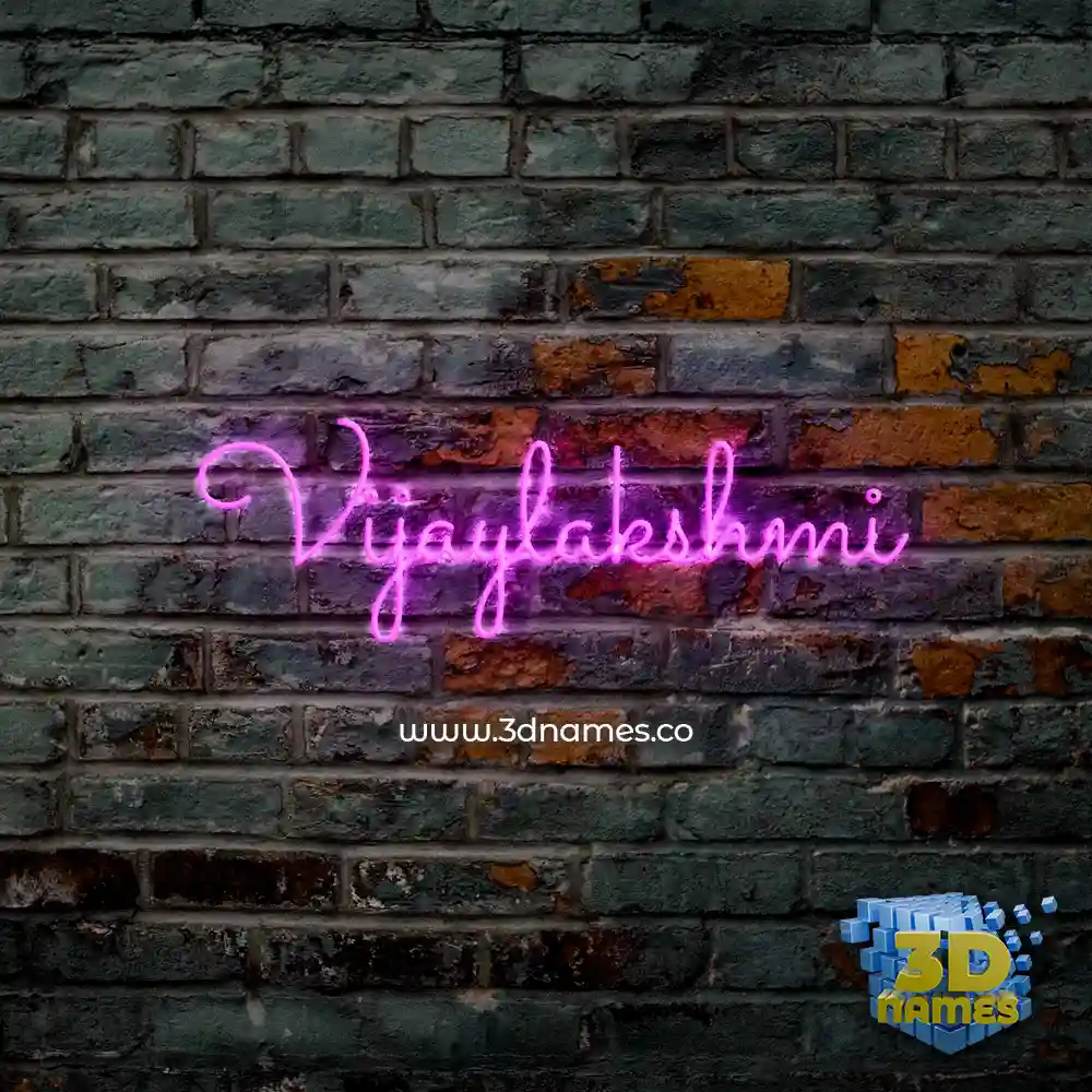 vijaylakshmi in Pink Neon style - 3D name wallpaper