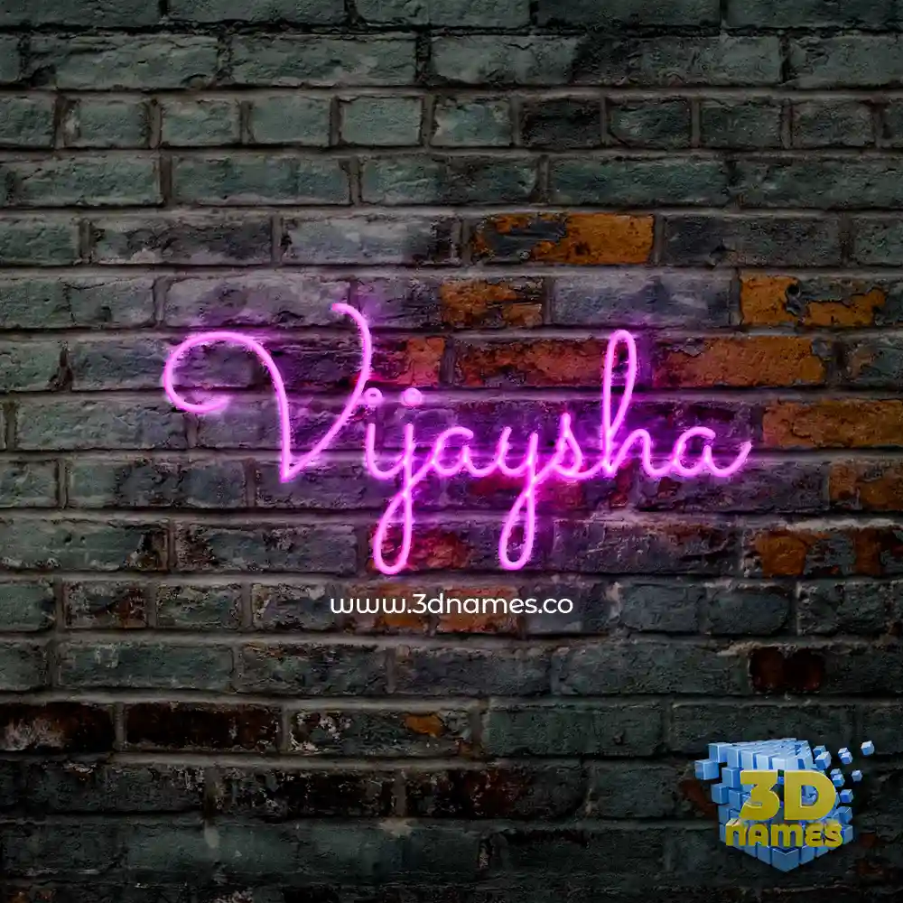 vijaysha in Pink Neon style - 3D name wallpaper