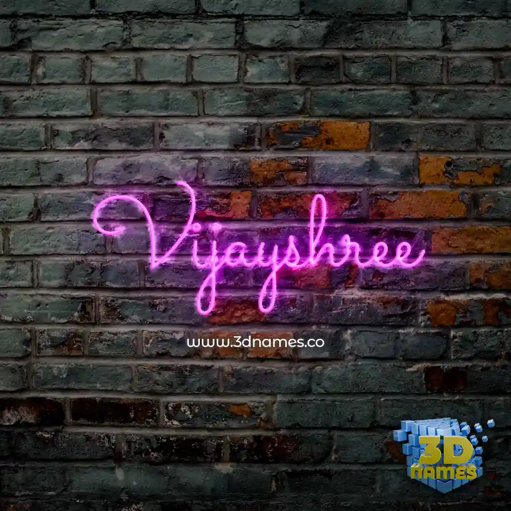 vijayshree in Pink Neon style - 3D name wallpaper