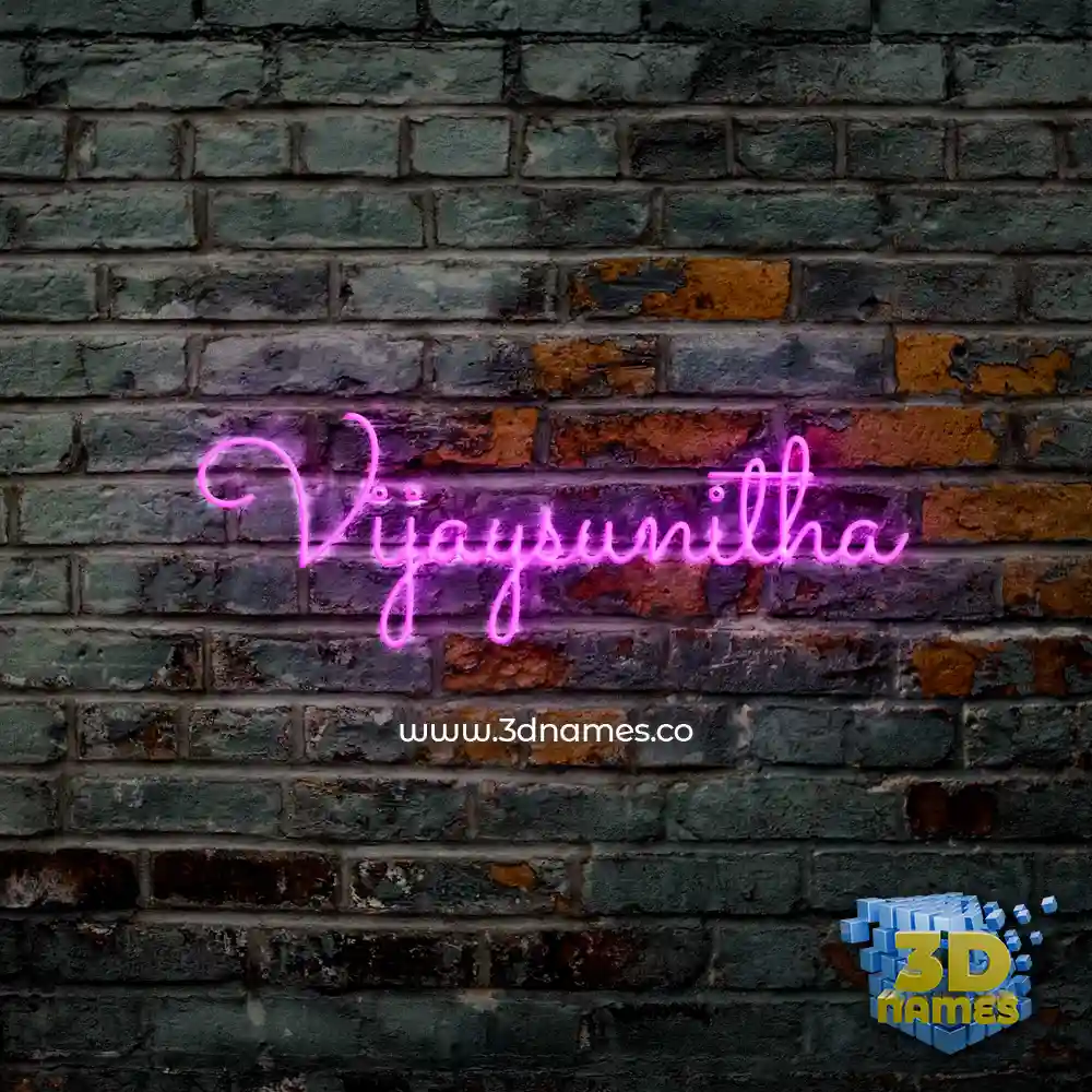 vijaysunitha in Pink Neon style - 3D name wallpaper