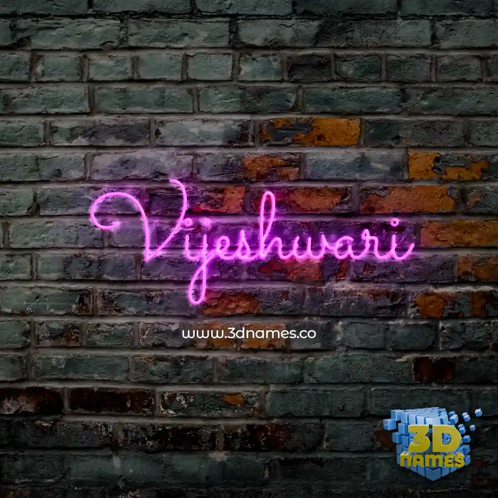 vijeshwari in Pink Neon style - 3D name wallpaper