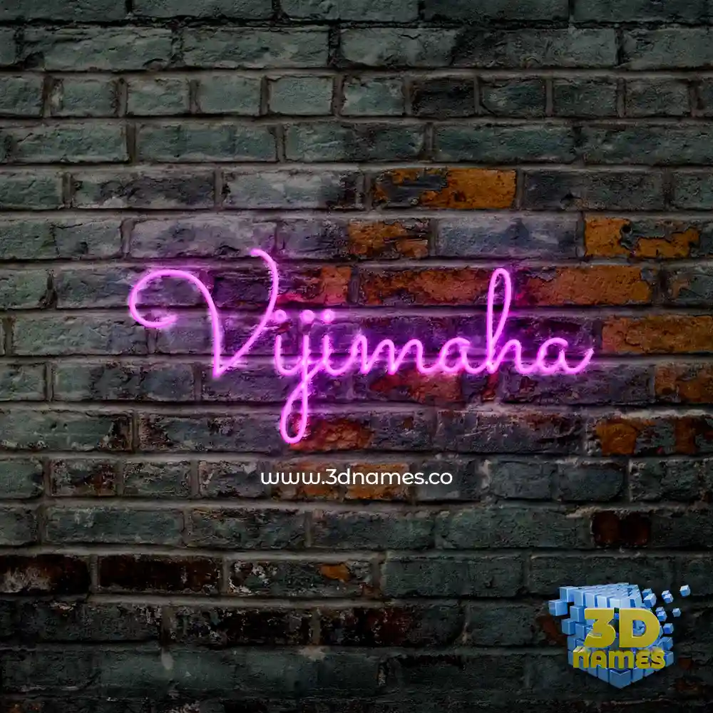 vijimaha in Pink Neon style - 3D name wallpaper