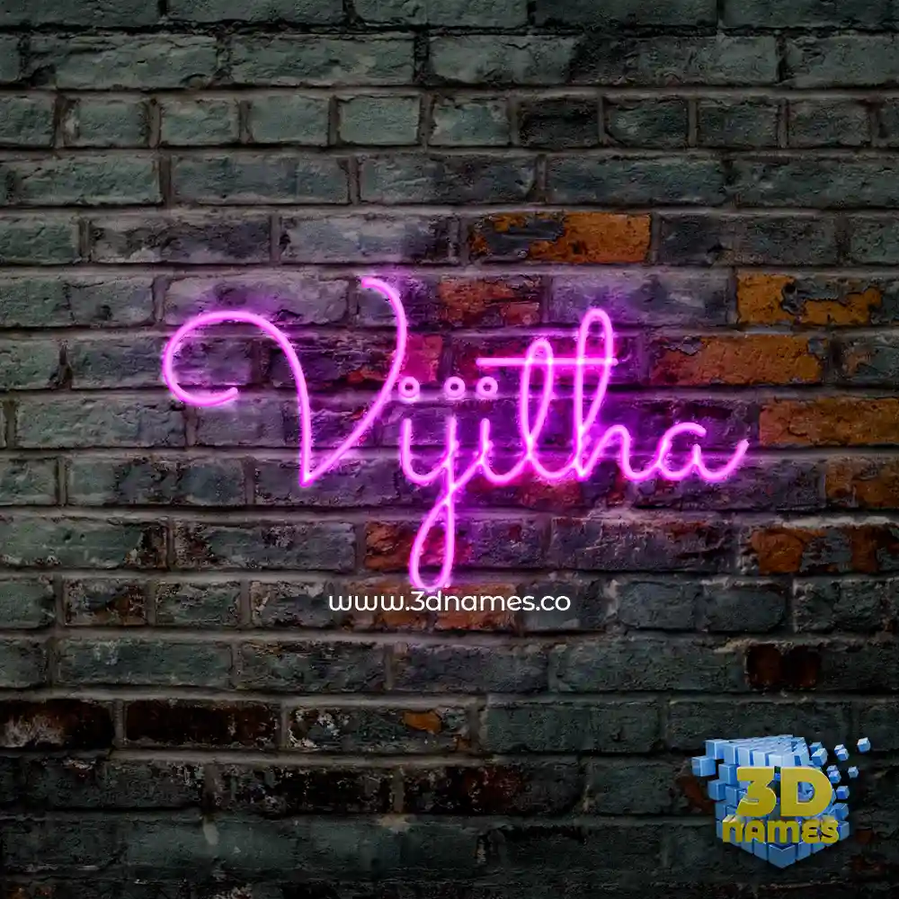 vijitha in Pink Neon style - 3D name wallpaper