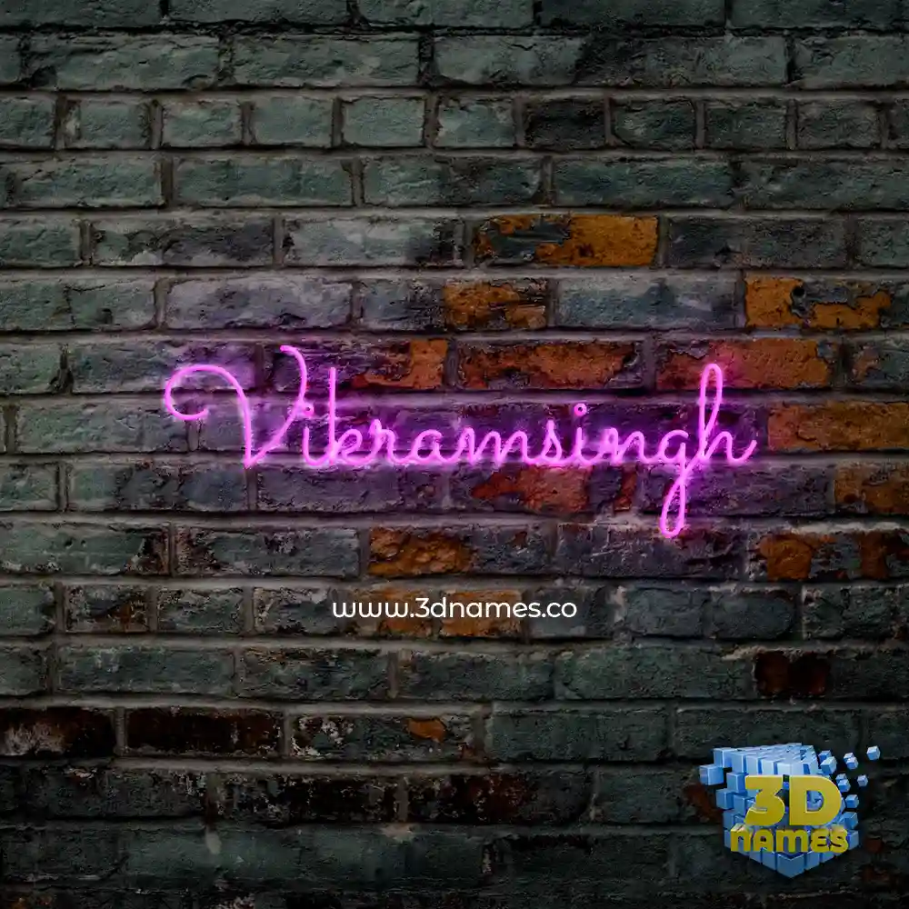 vikramsingh in Pink Neon style - 3D name wallpaper
