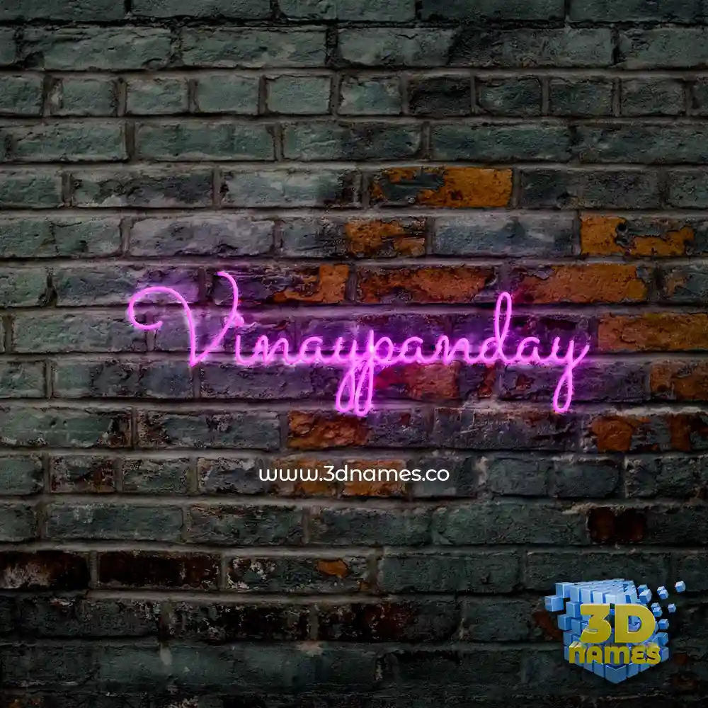 vinaypanday in Pink Neon style - 3D name wallpaper