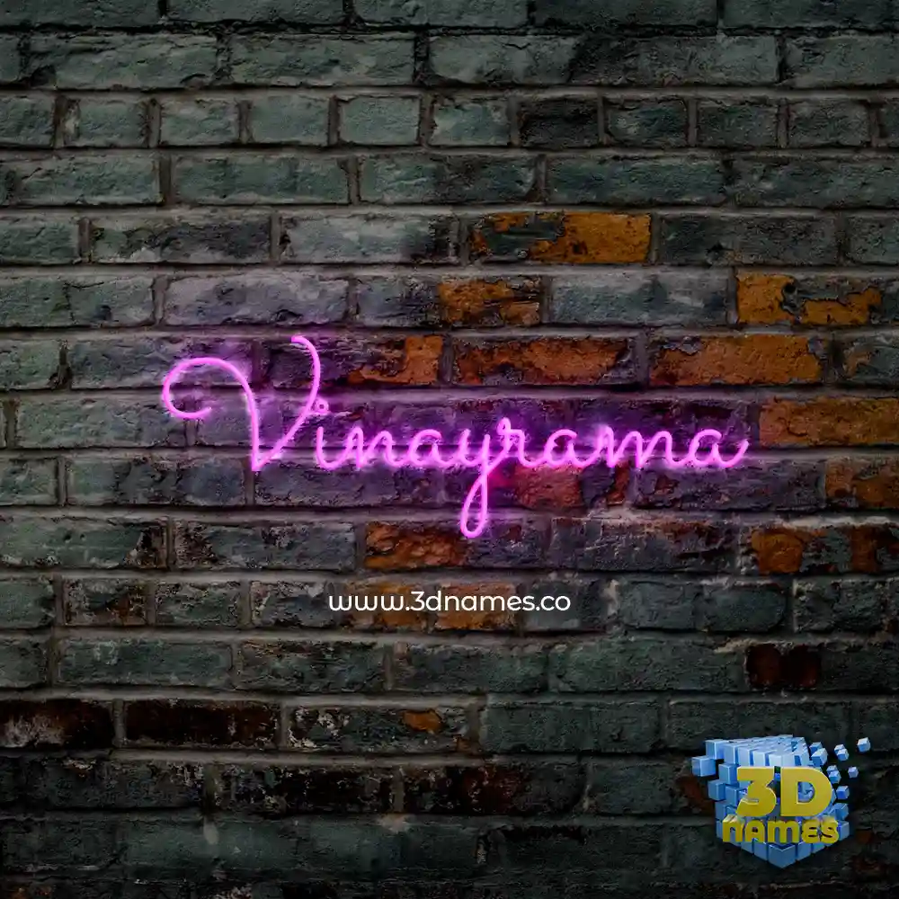 vinayrama in Pink Neon style - 3D name wallpaper
