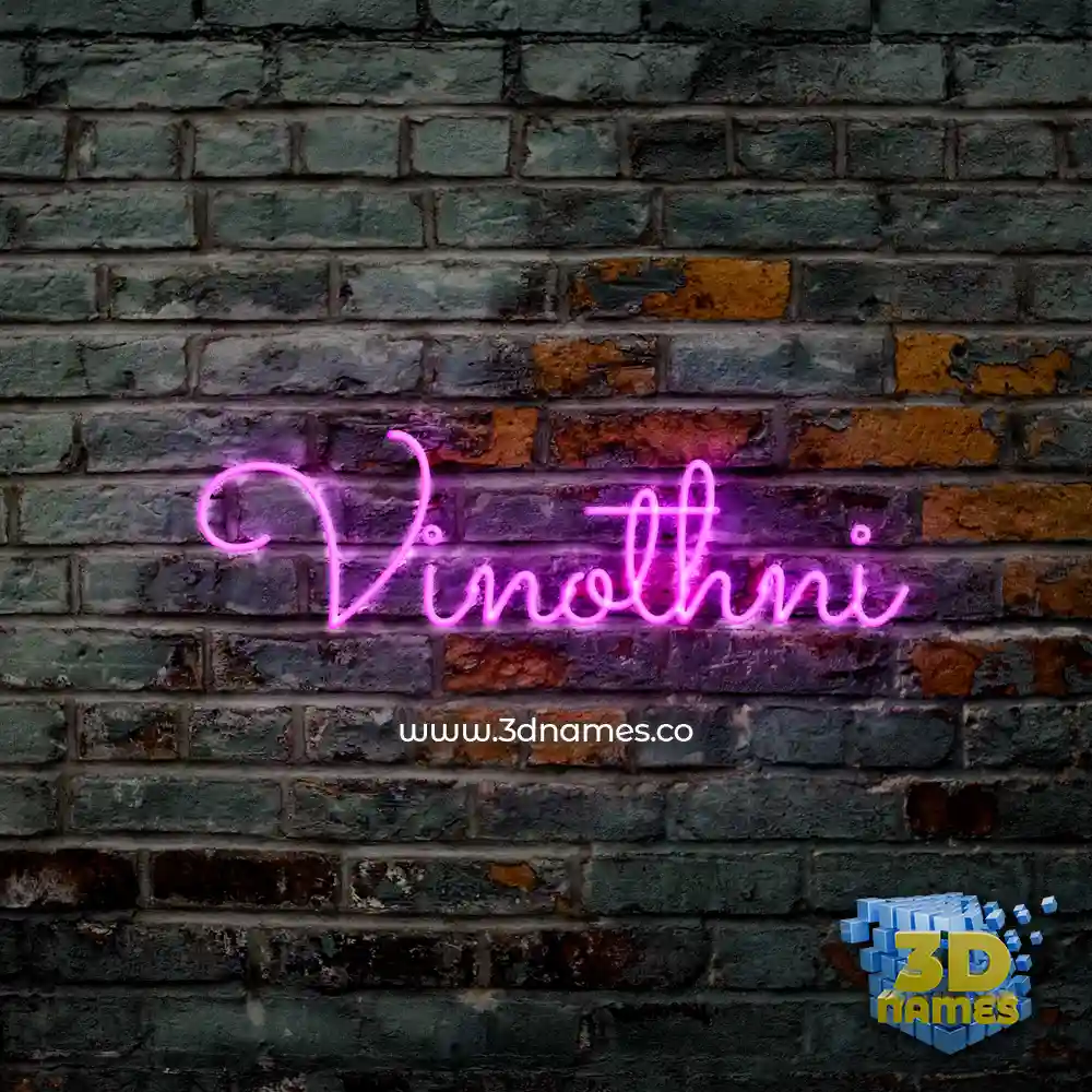 vinothni in Pink Neon style - 3D name wallpaper