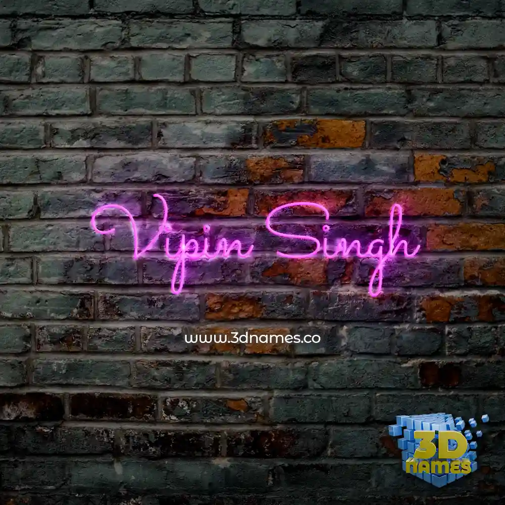 vipin singh in Pink Neon style - 3D name wallpaper