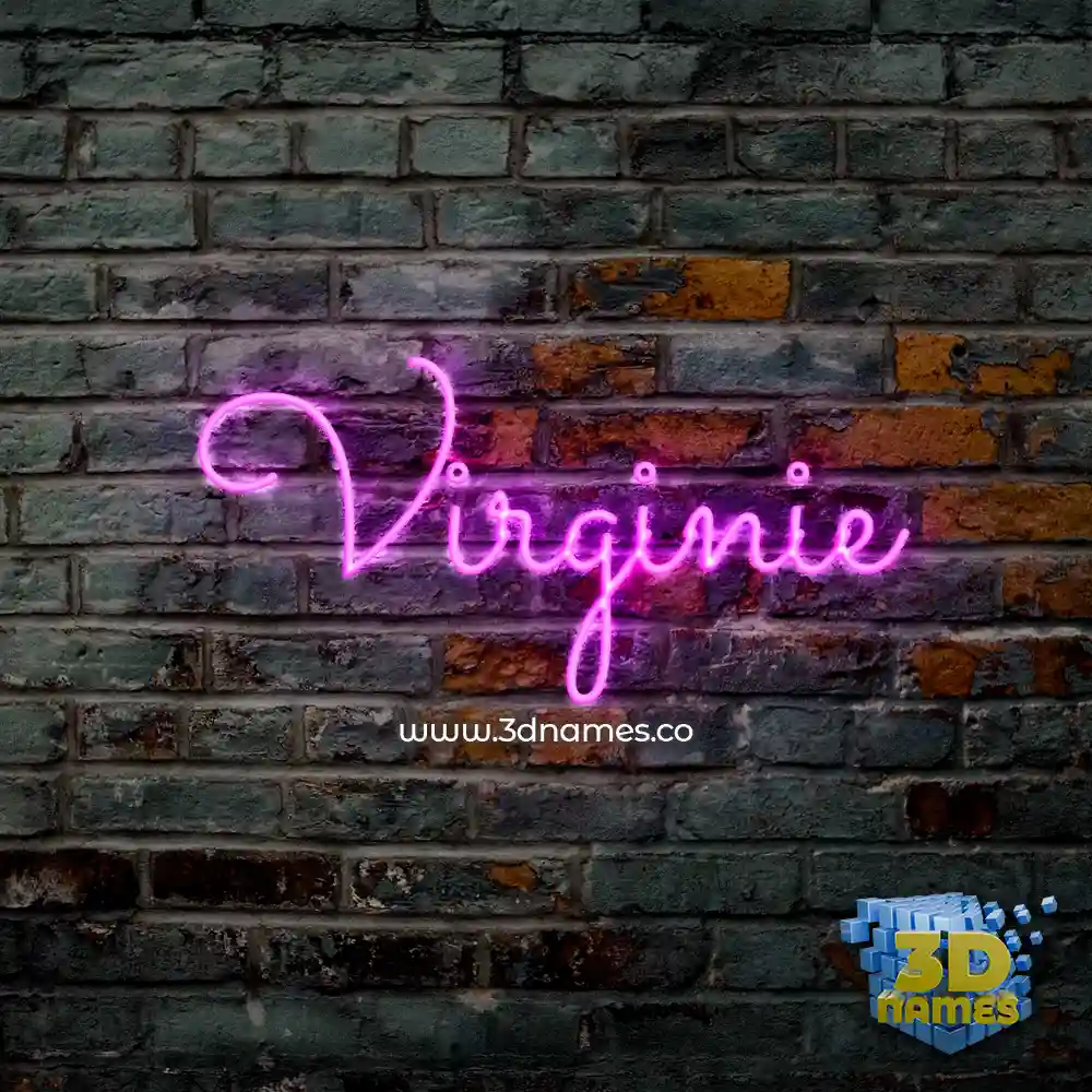 virginie in Pink Neon style - 3D name wallpaper