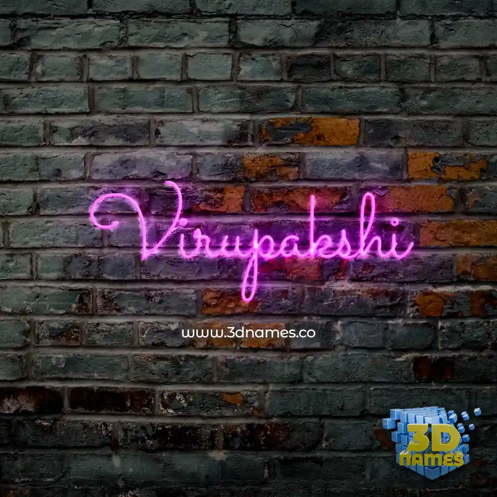 virupakshi in Pink Neon style - 3D name wallpaper