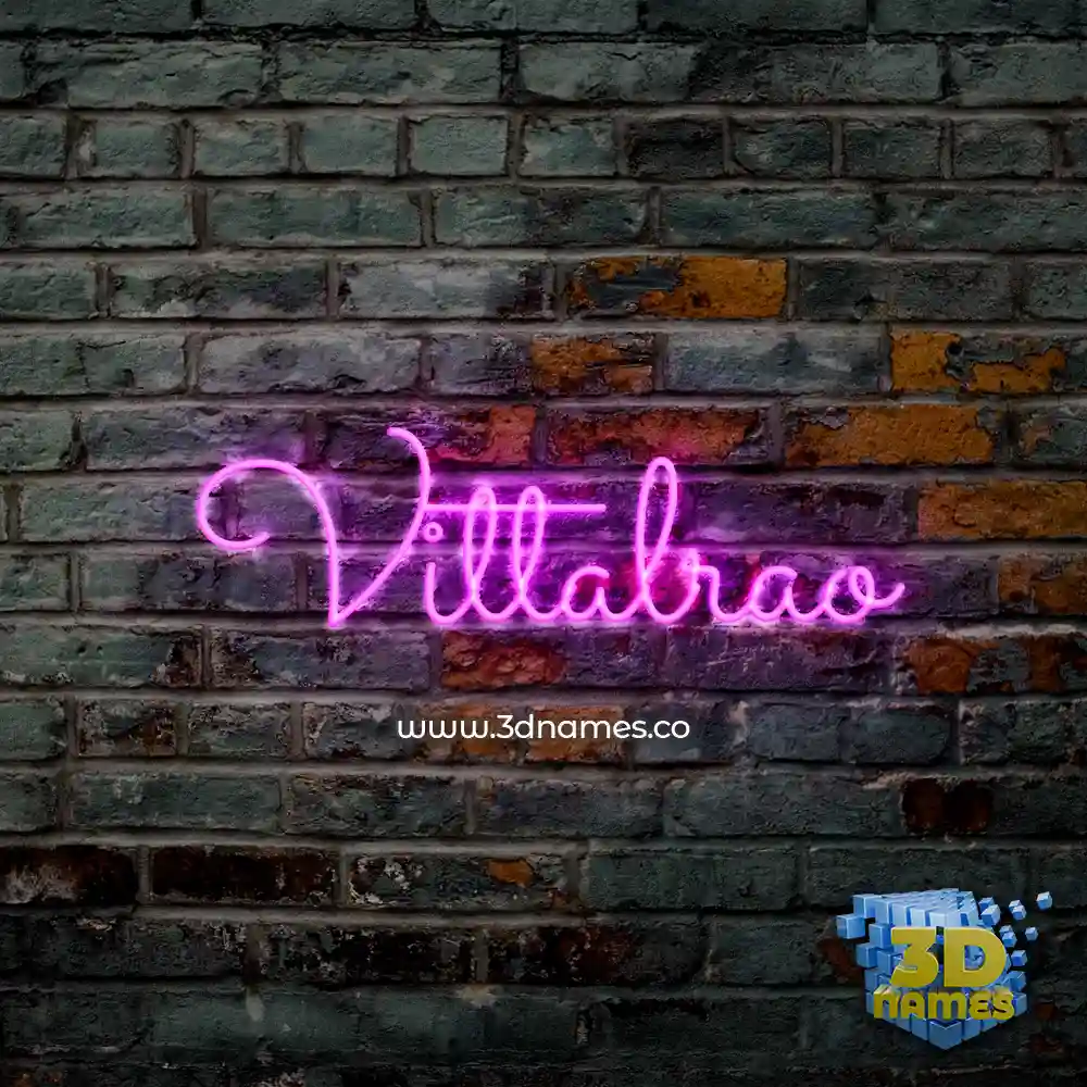 vittalrao in Pink Neon style - 3D name wallpaper