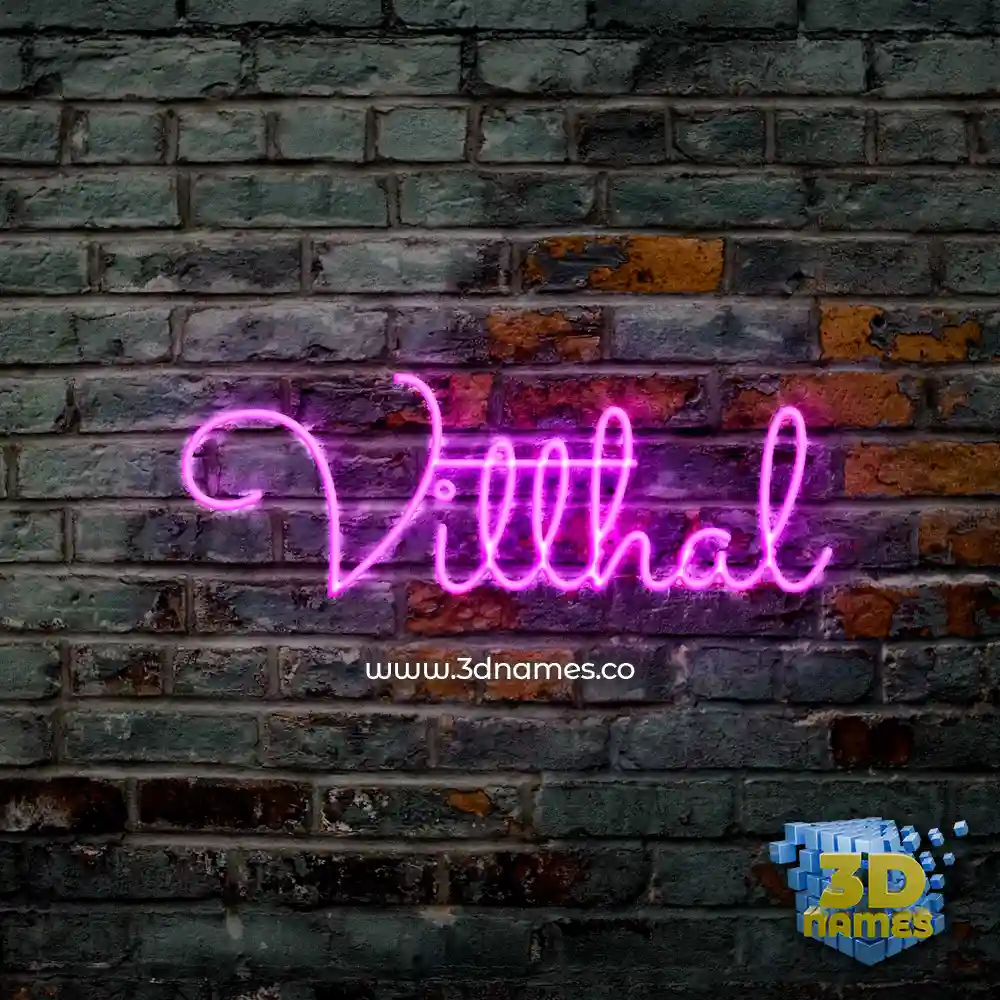 vitthal in Pink Neon style - 3D name wallpaper