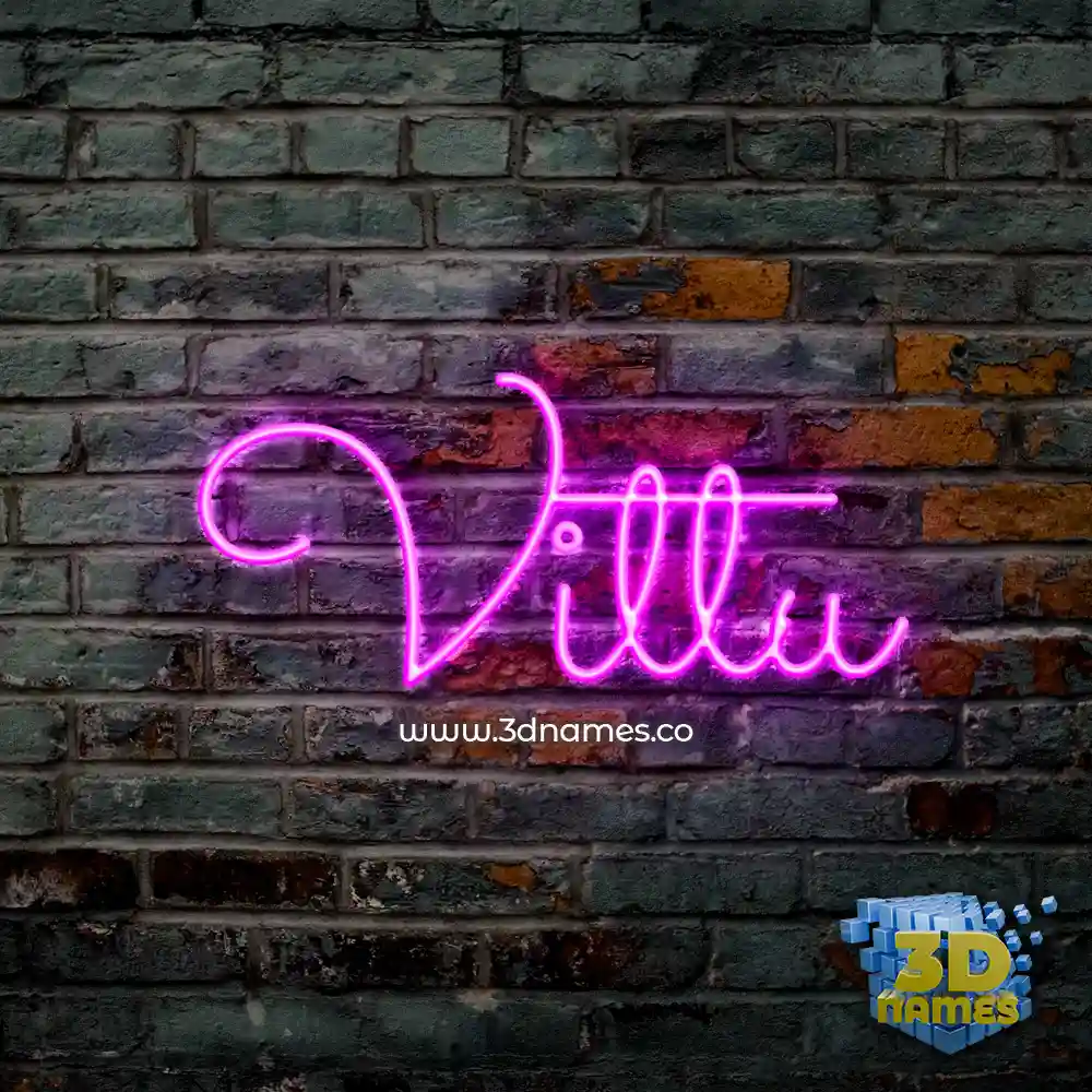 vittu in Pink Neon style - 3D name wallpaper