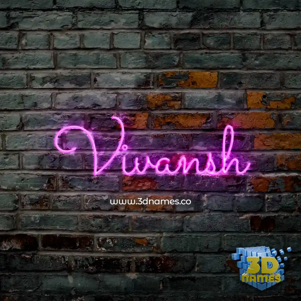 vivansh in Pink Neon style - 3D name wallpaper