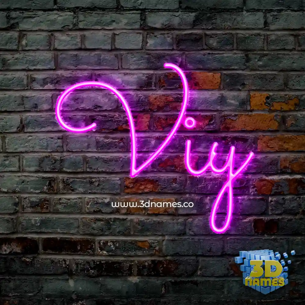 viy in Pink Neon style - 3D name wallpaper