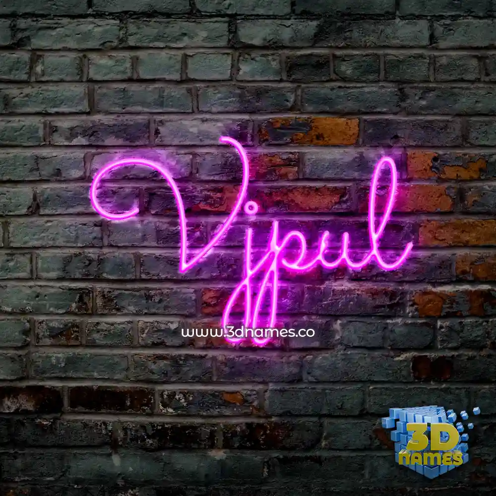 vjpul in Pink Neon style - 3D name wallpaper
