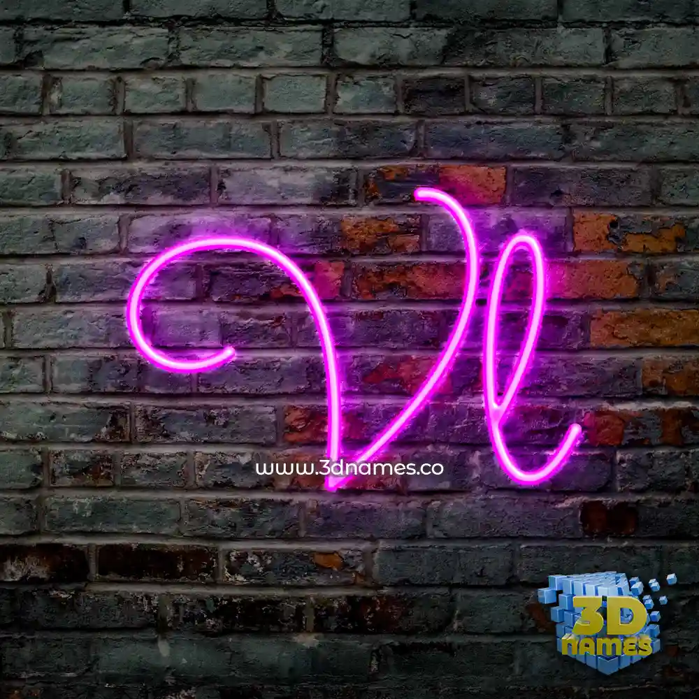 vl in Pink Neon style - 3D name wallpaper