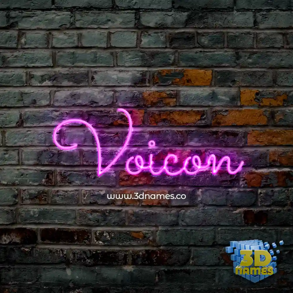 voicon in Pink Neon style - 3D name wallpaper