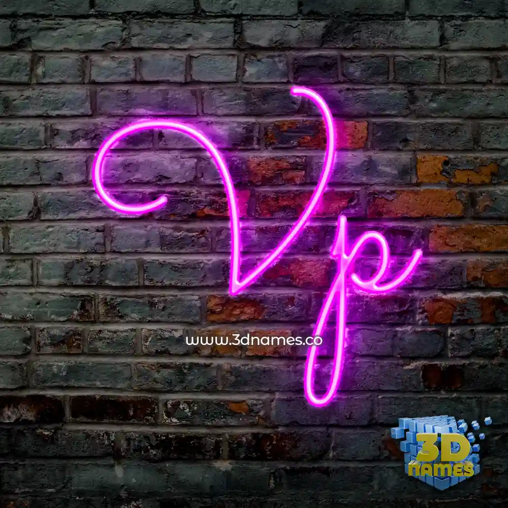vp in Pink Neon style - 3D name wallpaper