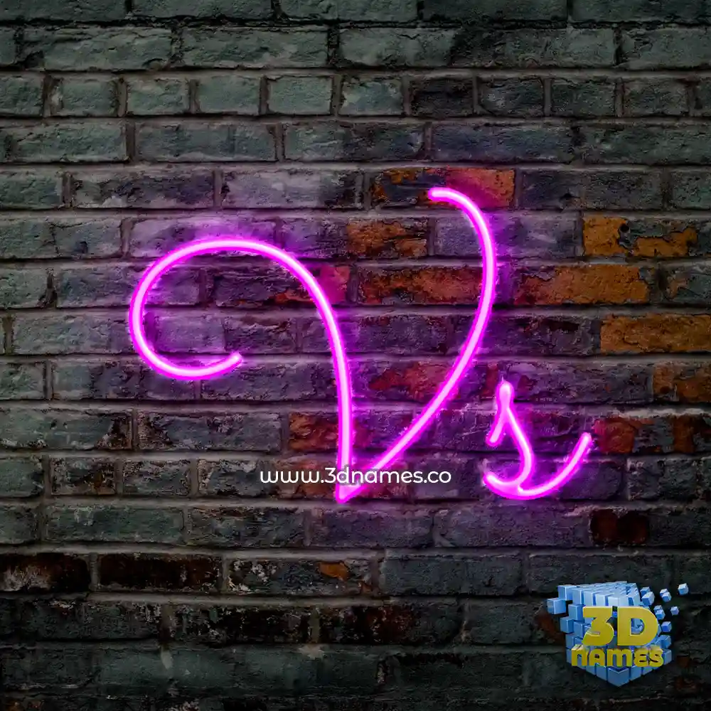vs in Pink Neon style - 3D name wallpaper