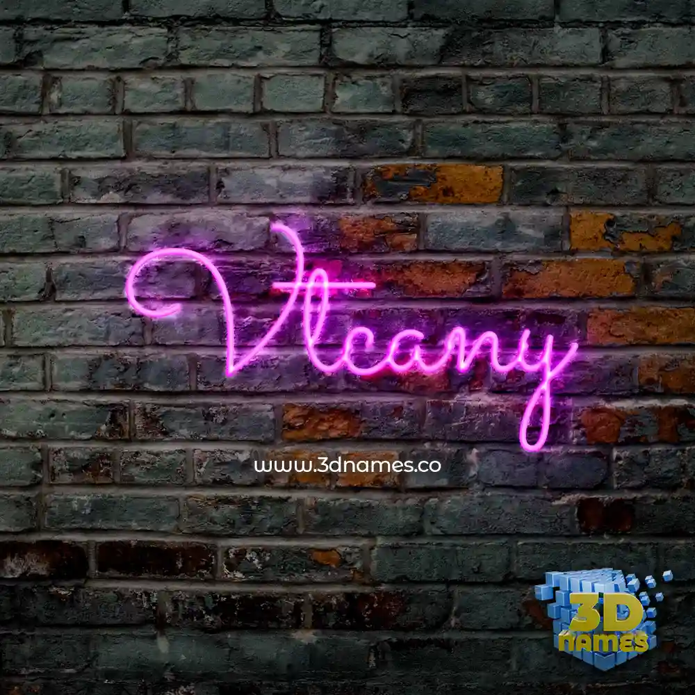 vtcany in Pink Neon style - 3D name wallpaper