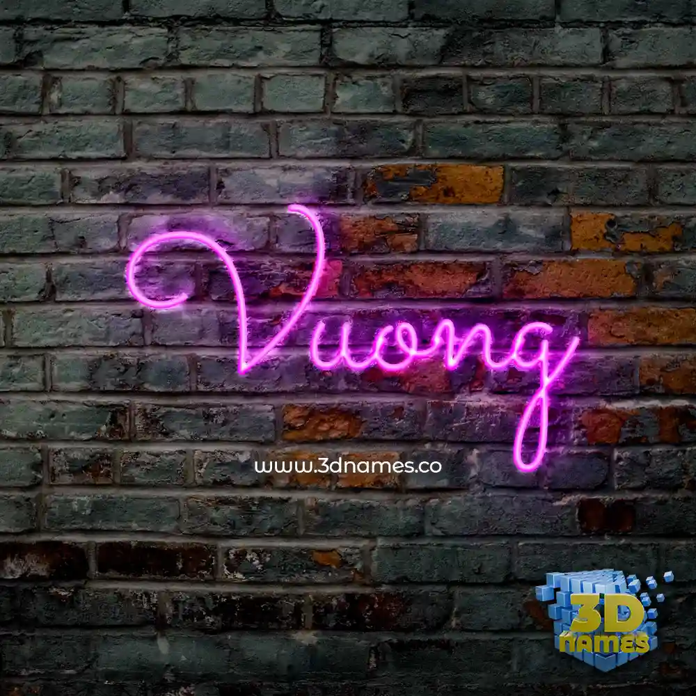 vuong in Pink Neon style - 3D name wallpaper