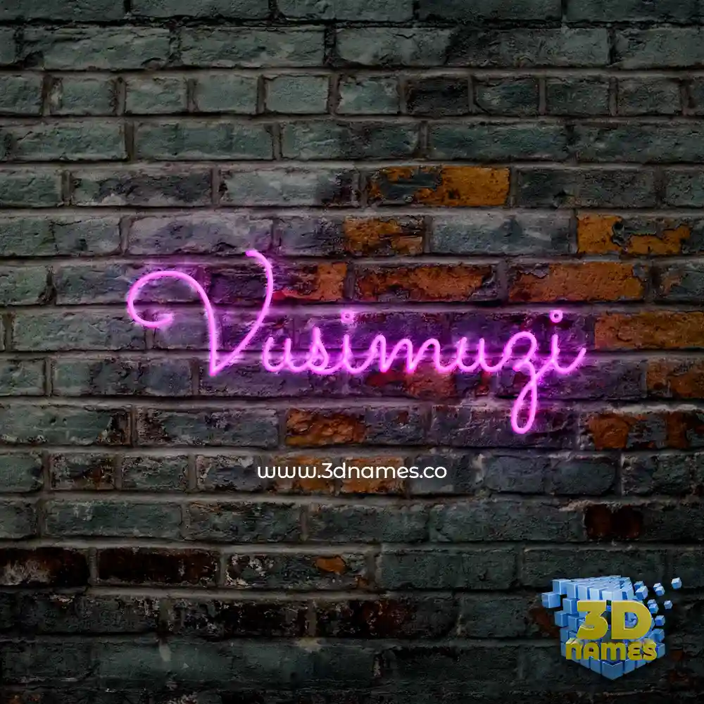 vusimuzi in Pink Neon style - 3D name wallpaper