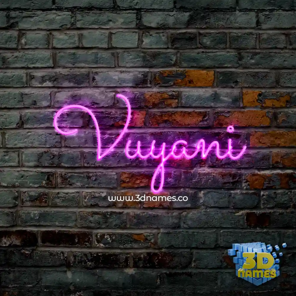 vuyani in Pink Neon style - 3D name wallpaper