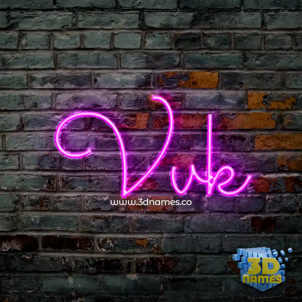 vvk in Pink Neon style - 3D name wallpaper