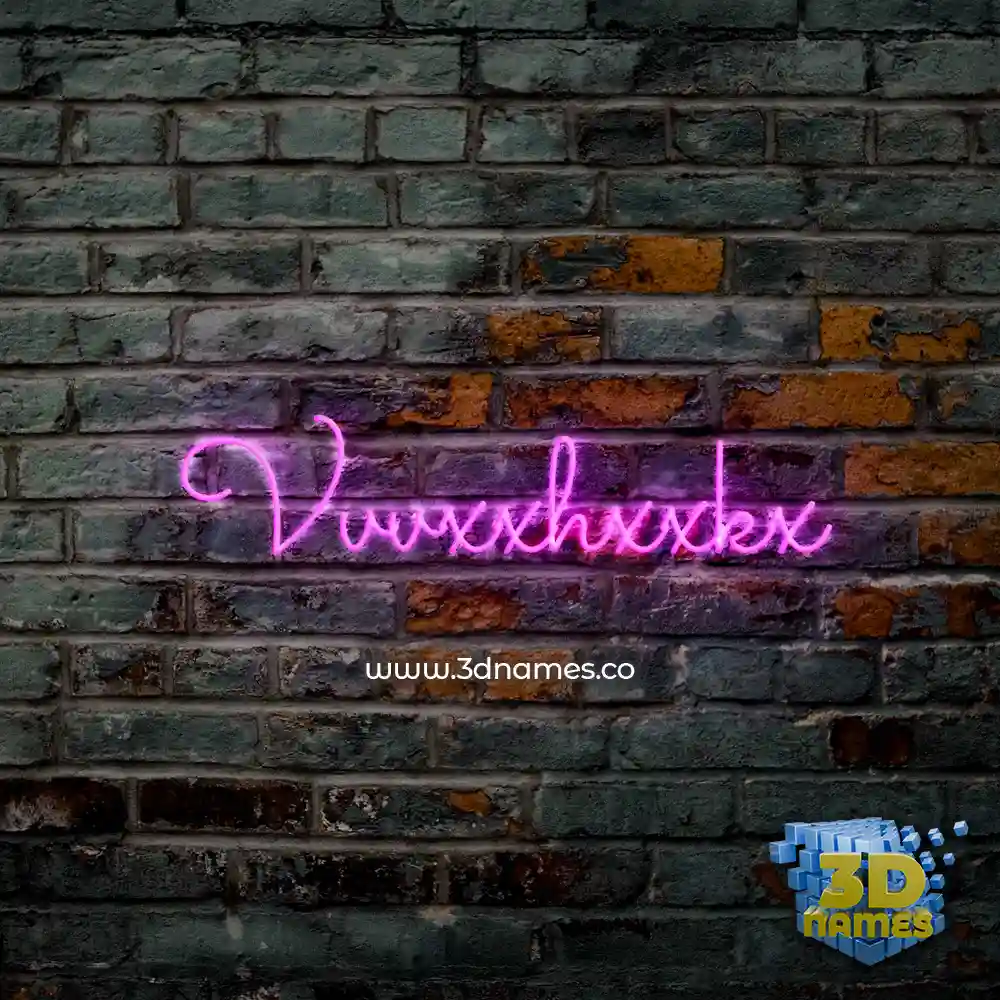 vvvxxhxxkx in Pink Neon style - 3D name wallpaper