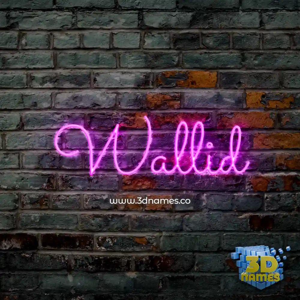 wallid in Pink Neon style - 3D name wallpaper