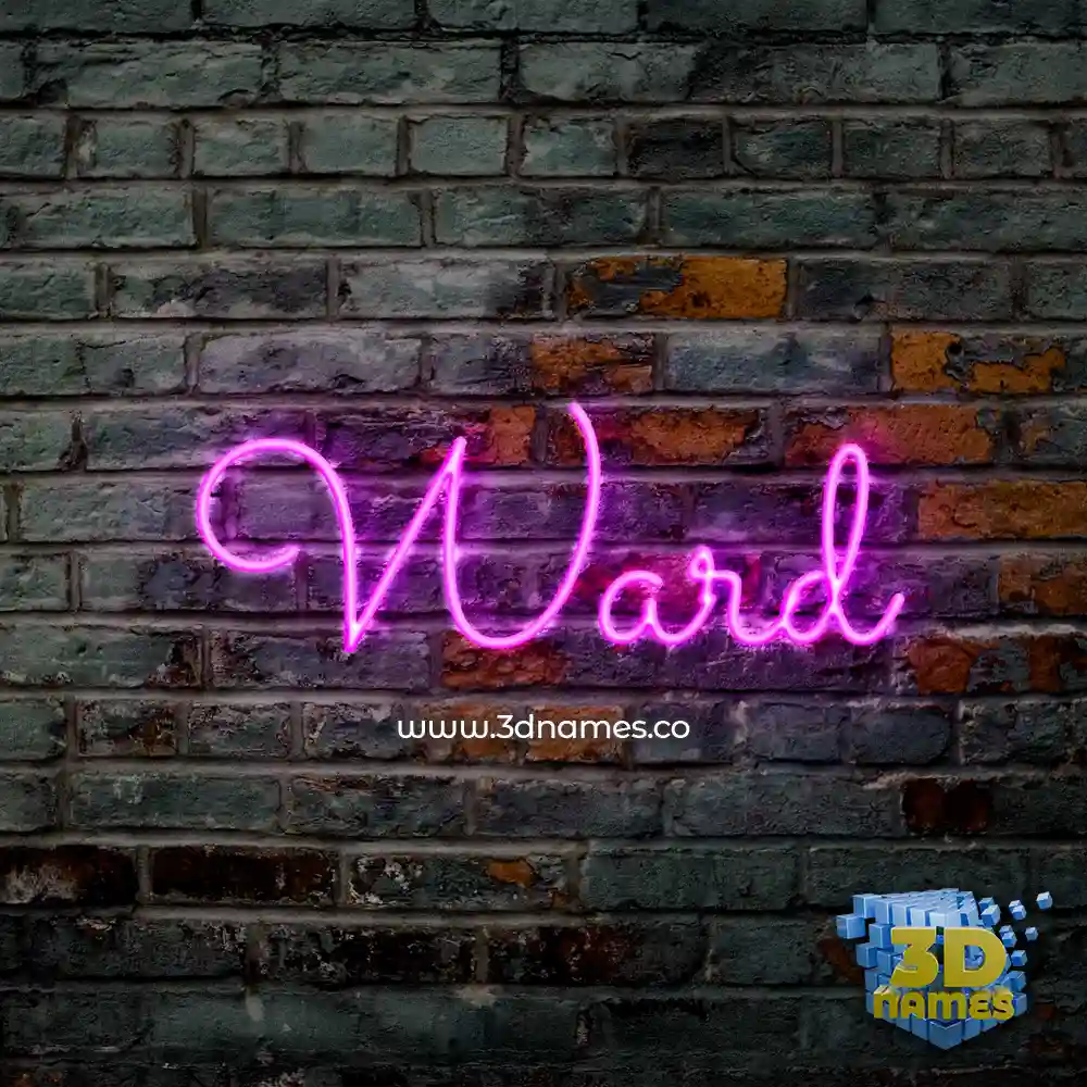 ward in Pink Neon style - 3D name wallpaper