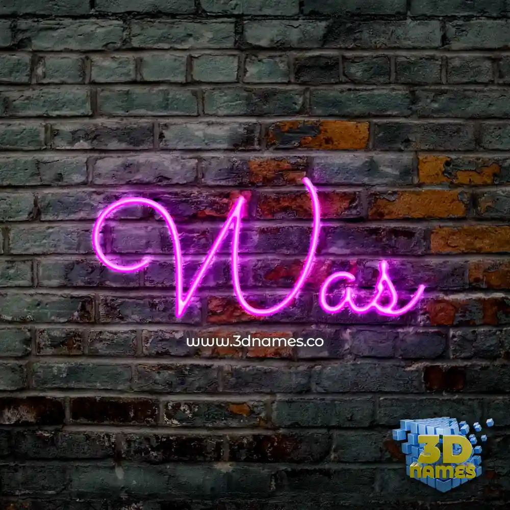 was in Pink Neon style - 3D name wallpaper