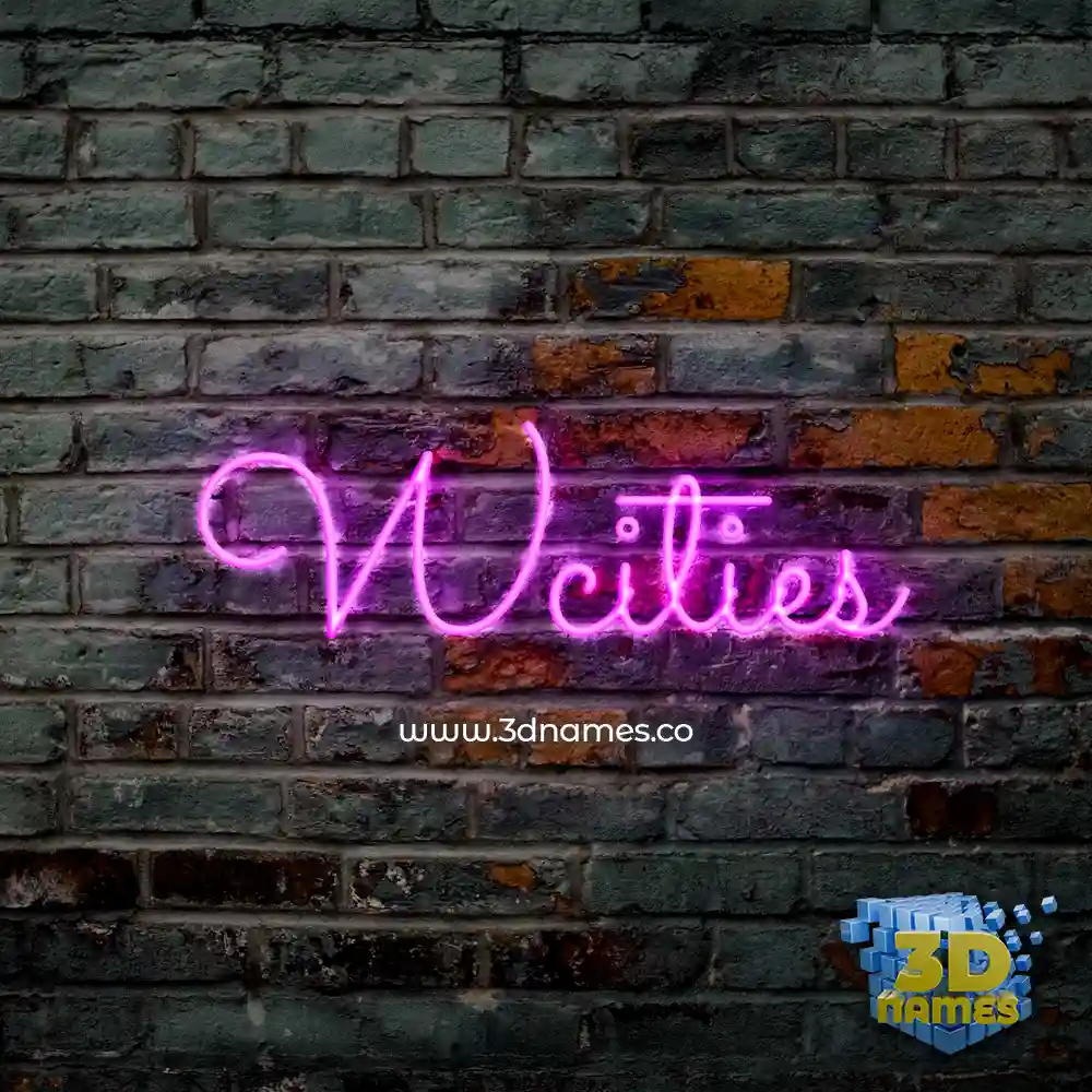 wcities in Pink Neon style - 3D name wallpaper