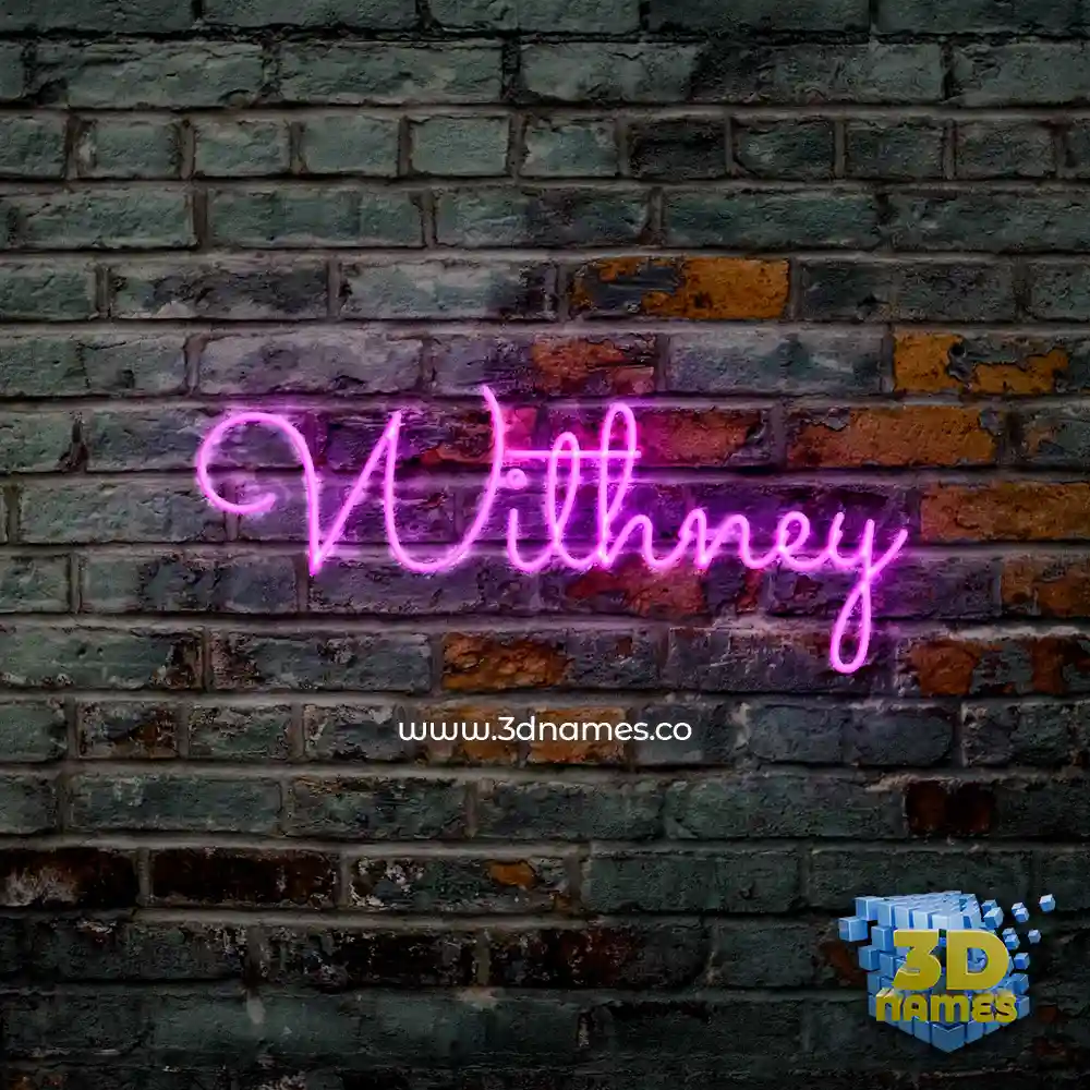 withney in Pink Neon style - 3D name wallpaper