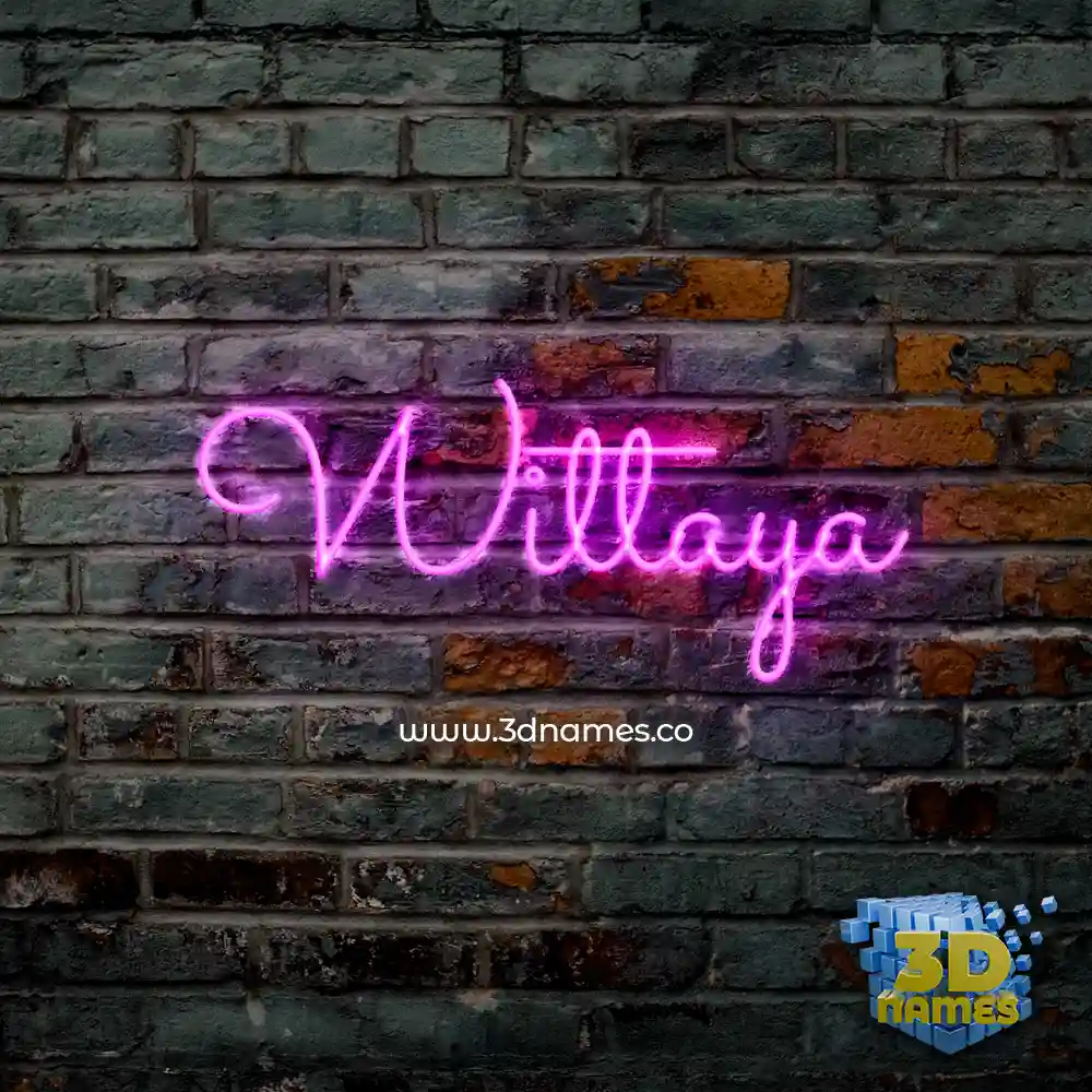 wittaya in Pink Neon style - 3D name wallpaper