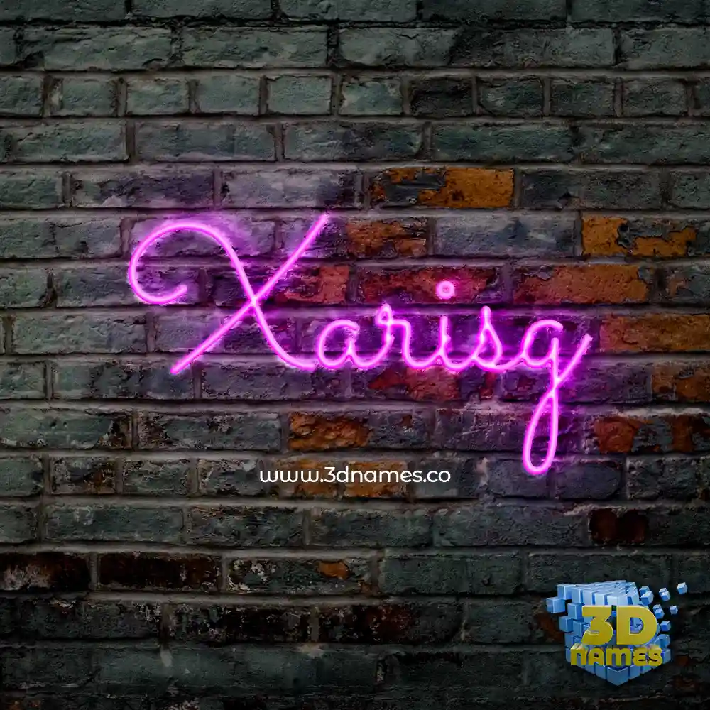 xarisg in Pink Neon style - 3D name wallpaper