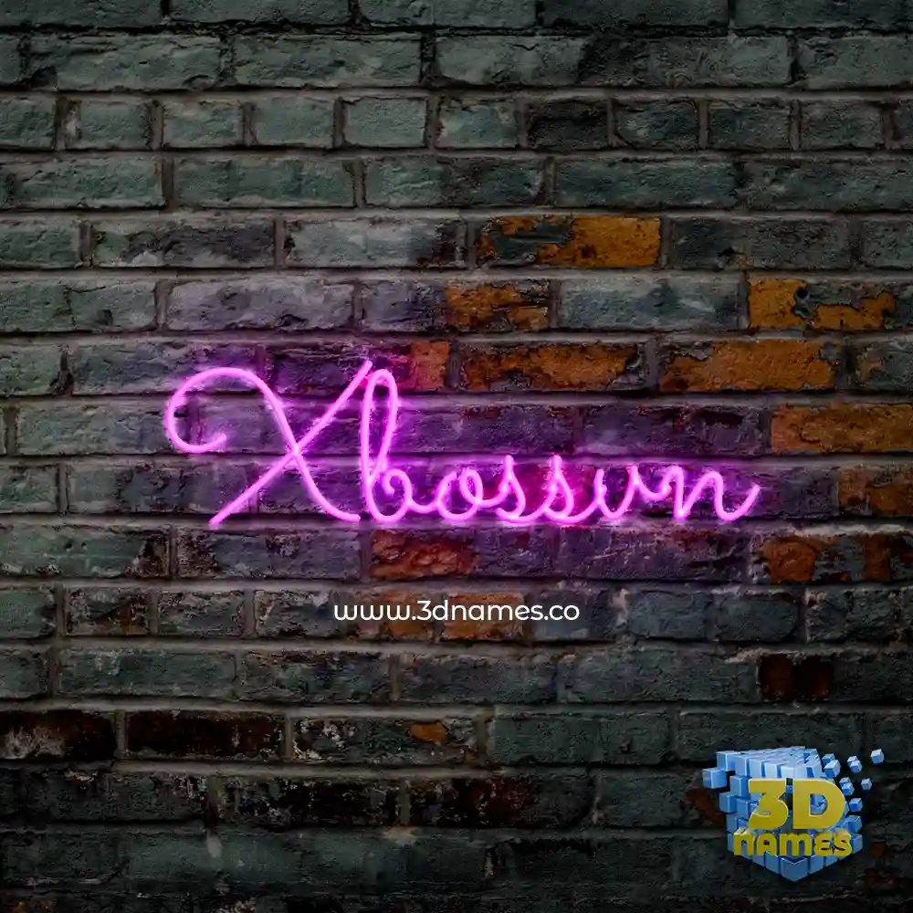 xbossvn in Pink Neon style - 3D name wallpaper