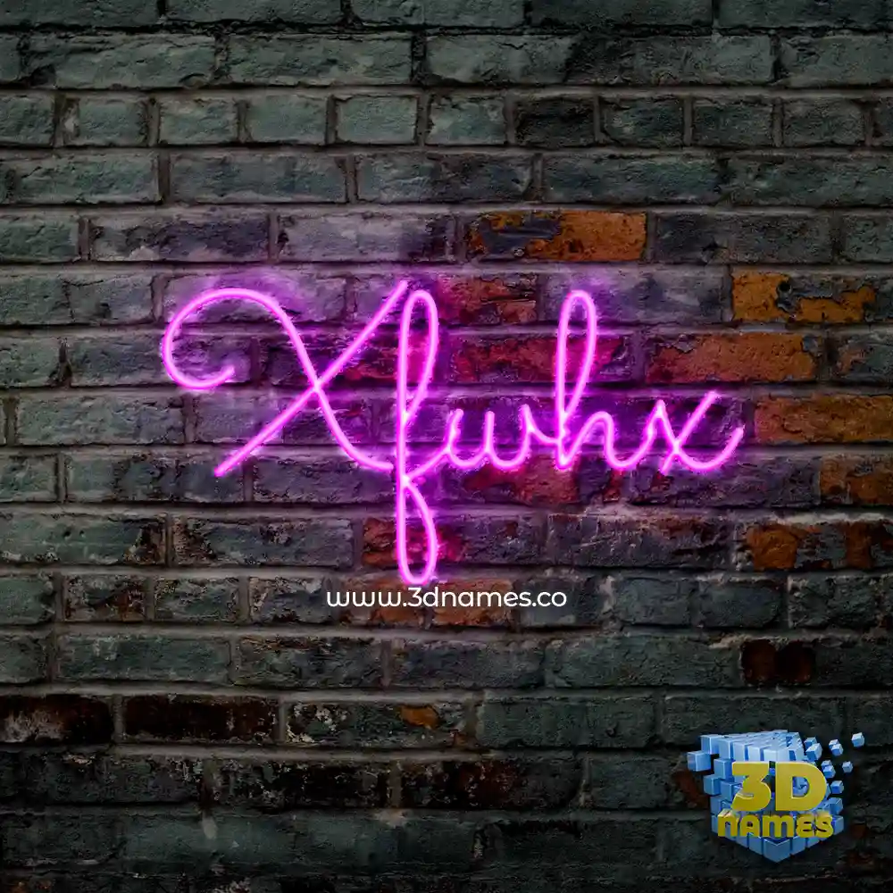 xfwhx in Pink Neon style - 3D name wallpaper