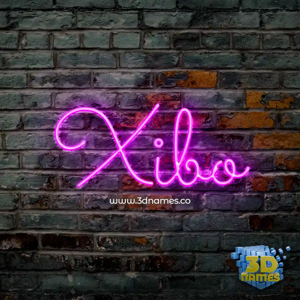 xibo in Pink Neon style - 3D name wallpaper