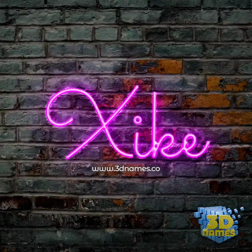 xike in Pink Neon style - 3D name wallpaper