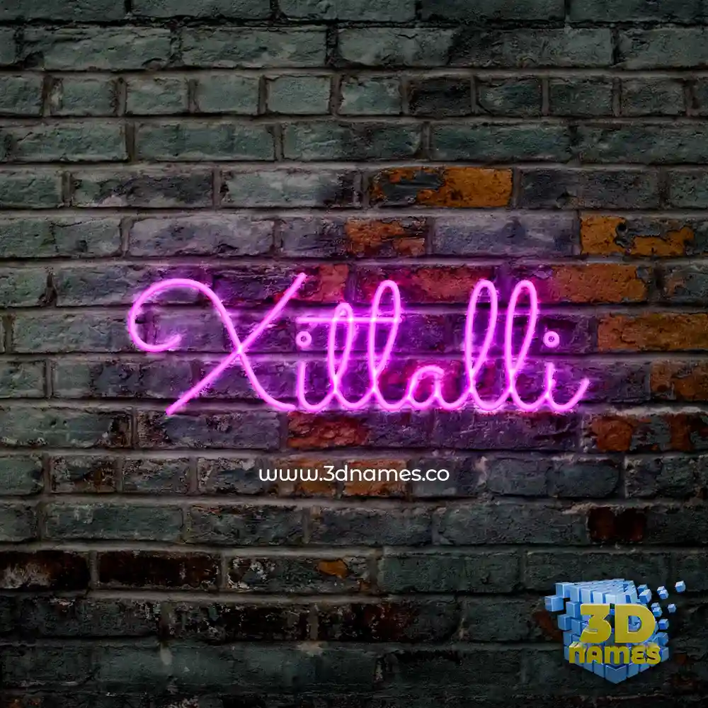 xitlalli in Pink Neon style - 3D name wallpaper