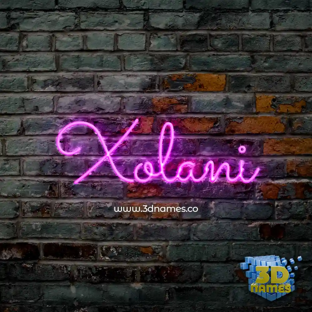 xolani in Pink Neon style - 3D name wallpaper
