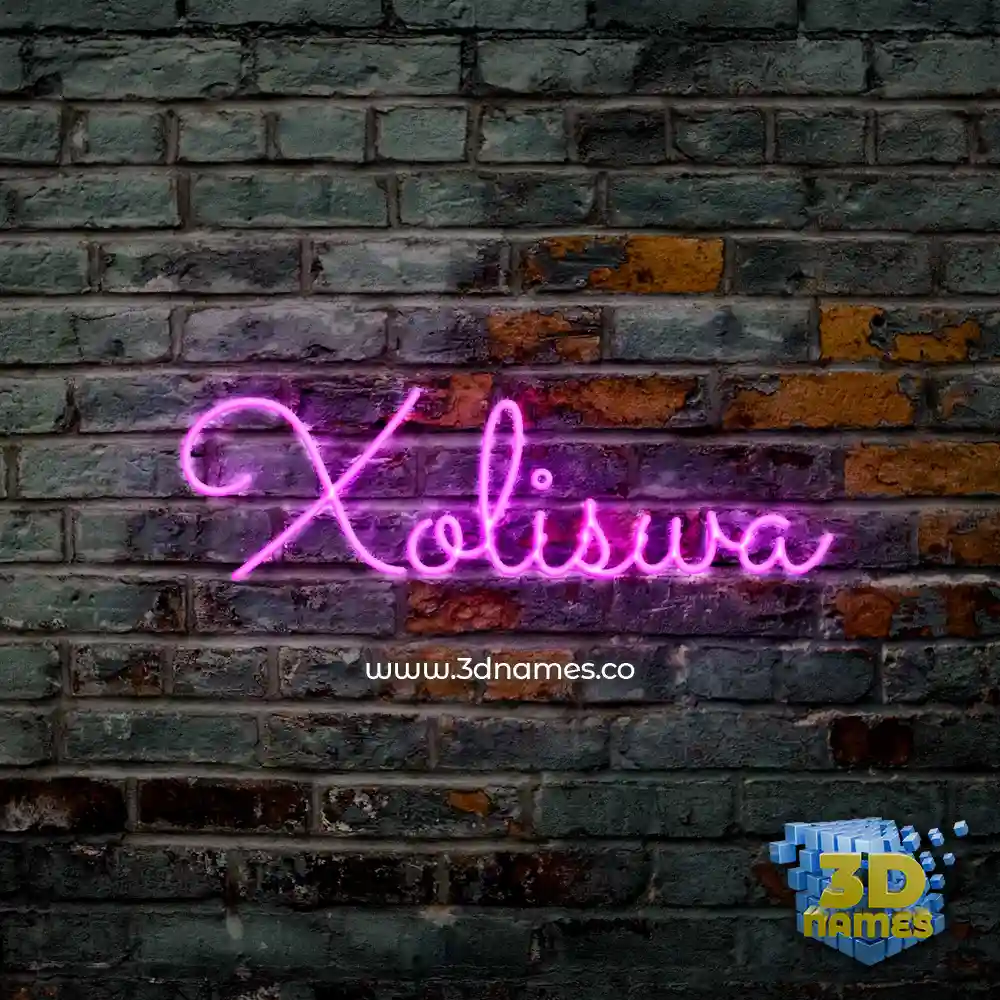 xoliswa in Pink Neon style - 3D name wallpaper