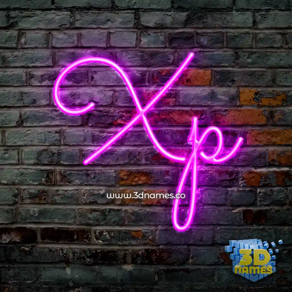 xp in Pink Neon style - 3D name wallpaper